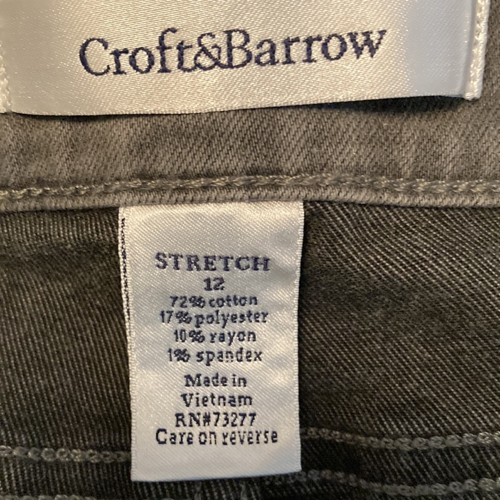 Croft & Barrow Grey Denim Jeans 12 - Picture 6 of 8
